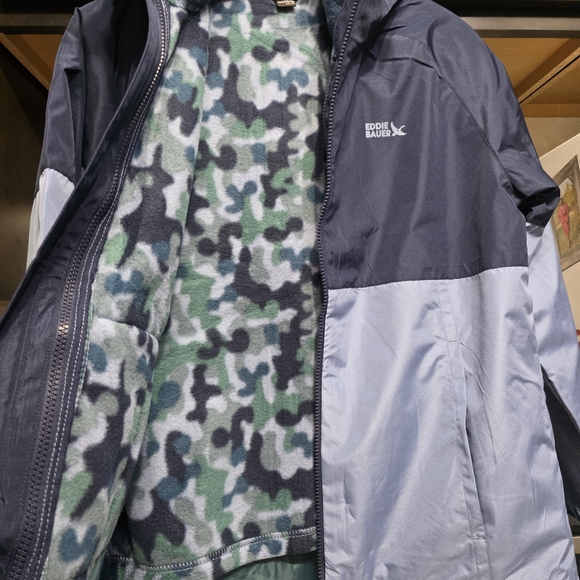 Eddie Bauer 3 In 1 Insulated  Blue Jacket Youth Boys 14/16 - Picture 13 of 13